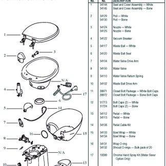 Closet Bolt Pkg-Parchment