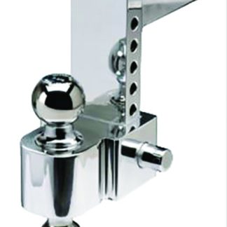 FASTWAY BALL MOUNT, 10" ADJUSTABLE  PIN STYLE ALUMINUM, 2" & 2-5/16"    CHROME BALLS