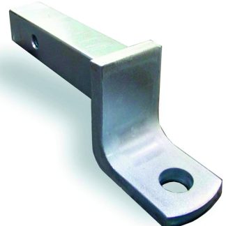Ball Mount, 12,000 Lbs. Gtw, 1-1/4" Ball Hole, 8-1/2" Length, 3" Rise, 4" Drop, Zinc - Solid Shank