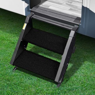Trailhead Step Rug 17.5 In. W (2 Pc Set) Fits MORryde StepAbove 2 Step (STP-2-24-09H) - Obsidian Black