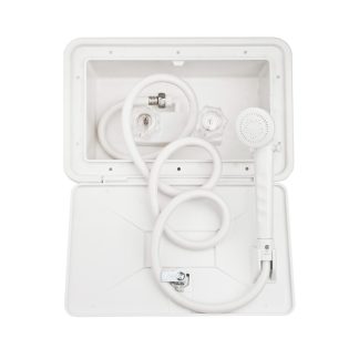 RV Exterior Shower Box Kit - White