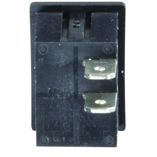 Black Rocker Switch, 10 A, On/off - Spst - Cut-Out .508 X .756