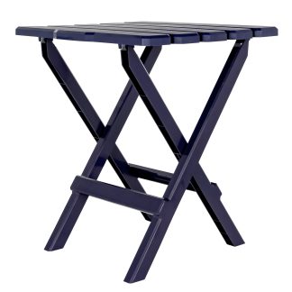 Table, Adirondack Style, Quick-Folding, Plastic, Lg,navy