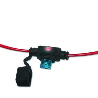 12awg LED Atm Mini-Fuse Holder With Cover W/30a Fuse-Retail Pkg