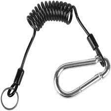 Coiled Brkaway Cable&hooks, Bu