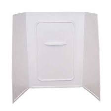 24 X 46 X 62 Shower Wall Surround; 1-Piece Design; Tile Finish - White