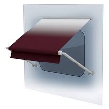 108 Xl Window Awning Roller, Burgundy Fade, White Wg