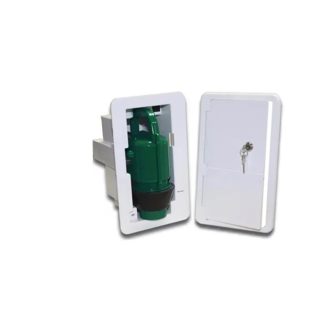 Nozzle Enclosure With Locking Door