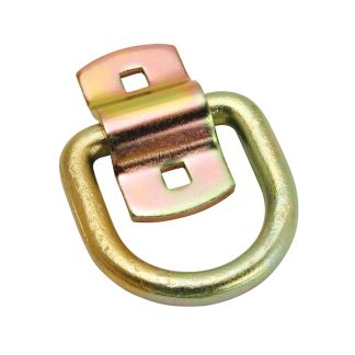 Forged D-Ring W/mounting Bracket, 1/2, 12,000 Lbs., Yellow Zinc