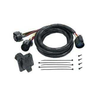 Fifth Wheel Adapter Harness, 7-Way Flat Pin U.s. Car Connector Assembly 7 Ft., Dodge, Ford, Gm, Ram & Toyota