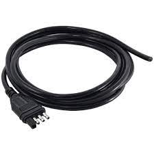 4-Flat Trailer End Connector, 10' Jacketed Cable