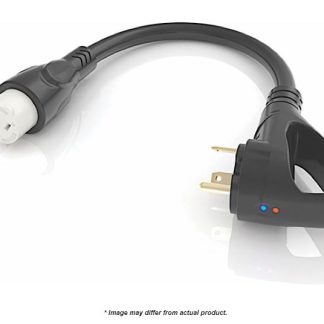 Pigtail Adapter 15A Connector To 30A RV Plug Black