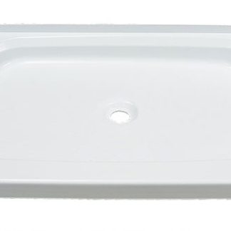 24 X 32 Shower Pan; Center Drain - White