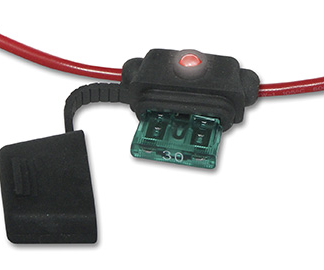 12awg LED Ato/atc Fuse Holder With Cover W/30a Fuse-Retail Pkg
