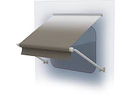 60 Standard Window Awning Roller, Sand Fade, White Wg