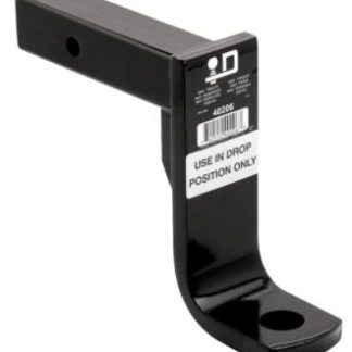 Hollow Shank Ball Mount, 10,000 Lbs. Gtw, 1-1/4 Ball Hole, 9 Length, 8 Drop, Black