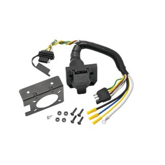 7-Way Flat Pin Connector/4-Flat Combo Adapter Harness W/mounting Bracket & Hardware
