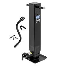 Pro Seriesu2122 Weld-On Jack Square Tube, 12,000 Lbs., Sidewind, 12-1/2 Travel, Adjustable Dropleg W/additional Travel Of 13-1/2