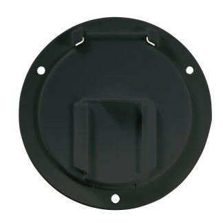 Low Profile Hatch Round Black Finish -- 4.6 X 2.6 (replaceable Lid)