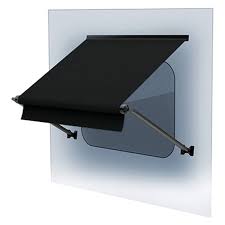 66 Standard Window Awning Roller, Black Solid