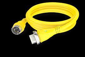 50A 125/250v Marine Cordset 50 Ft/yellow/led