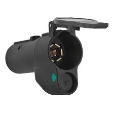 7-Way Flat Pin To 7-Flat Pin Adapter W/led Lamp Out By-Pass For European Vehicles