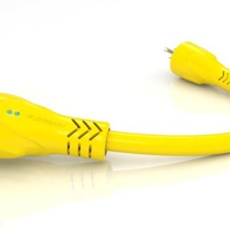 Pigtail Adapter 50A 125/250v Marine Conn To 15A Marine Plug Yellow