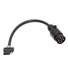 7-Way European Style Round Pin To 4-Flat Adapter