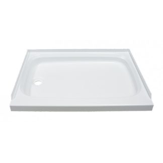 24 X 32 Shower Pan; Left Drain - White
