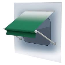 48 Standard Window Awning Roller, Green Fade, White Wg