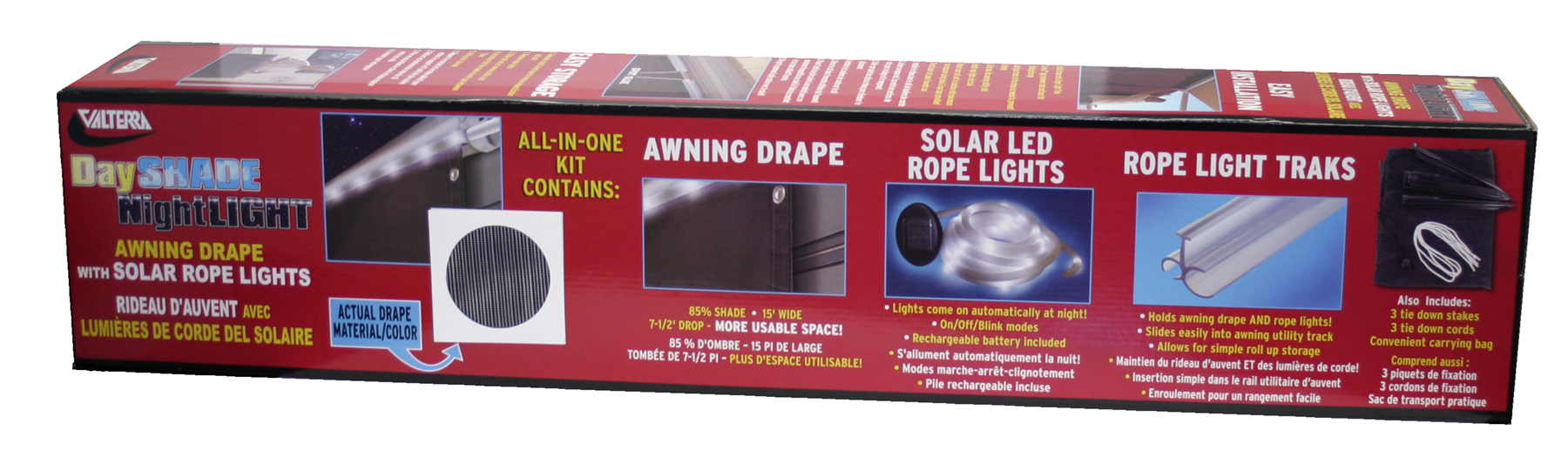 Awning Drape With Solar Rope Lights, 15', Boxed - Image 3