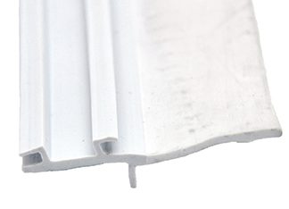 Ek Base W/ 2 Wiper, White - 1/2 X 2-3/4 X 35'