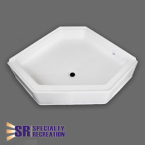 Neo Shower Base 34x34 - White - Front Center Drain