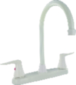 Catalina, 8 Kitchen, Hi Arc, White W/ White Lever Handles