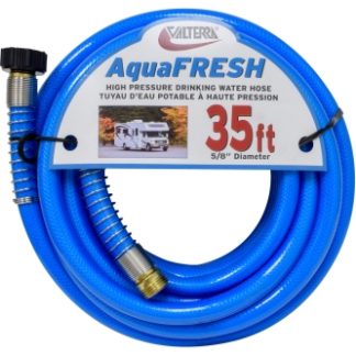 Blue Drinking Water Hose W/ Metal Hose Saver, 5/8 X 35'