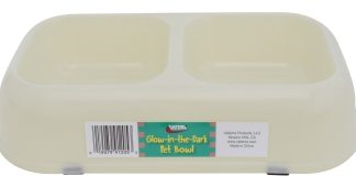 Glow-In-The-Dark Pet Bowl, Twin Bowl, Medium