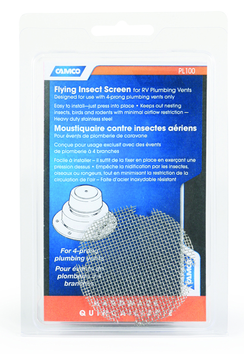 Flying Insect Screen-Pl100, RV Plumbing Vent, Blister - Image 2