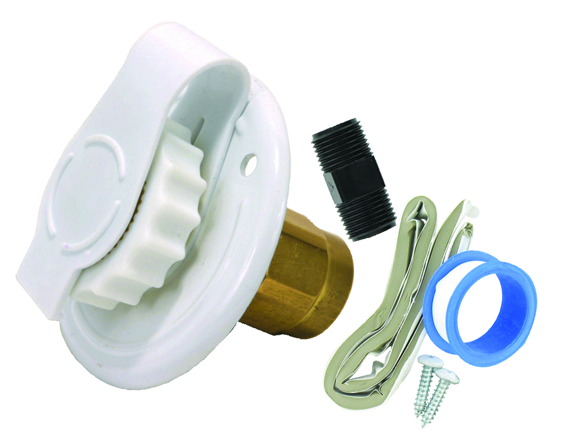 Water Inlet, 2-3/4 Metal Flange FPT, White, Carded - Image 2