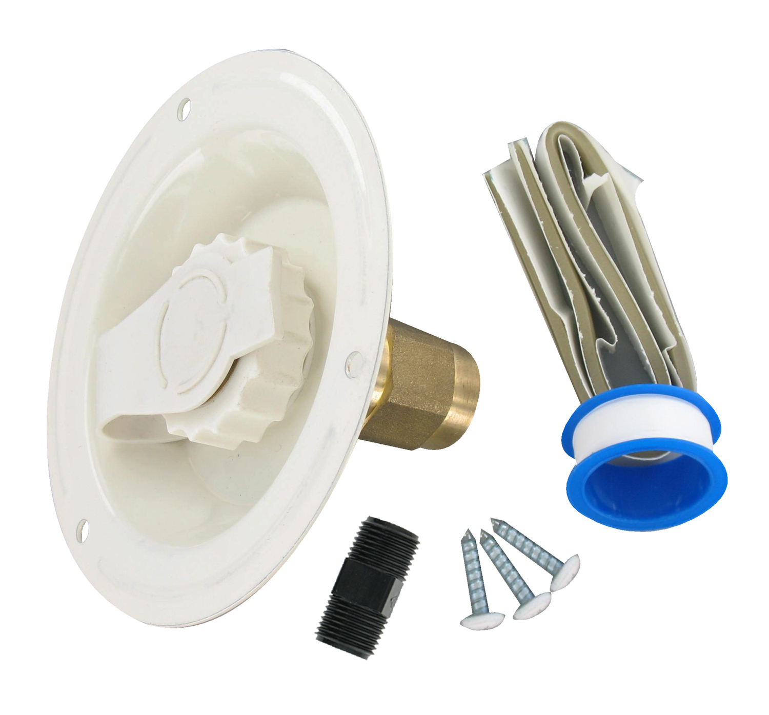 Water Inlet, Metal Recessed Flange FPT, Col White, Carded - Image 2