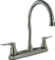 Catalina, 8 Kitchen, Hi Arc, Brushed Nickel W/ Brushed Nickel Lever Handles
