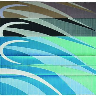8' x 20' Black/Silver/White Graphic Mat, Reversible