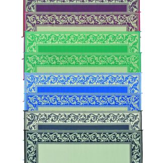 9' x 12' Black/Beige Classical Mat, Reversible